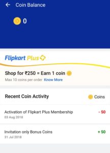 Flipkart Plus Coin Redemption